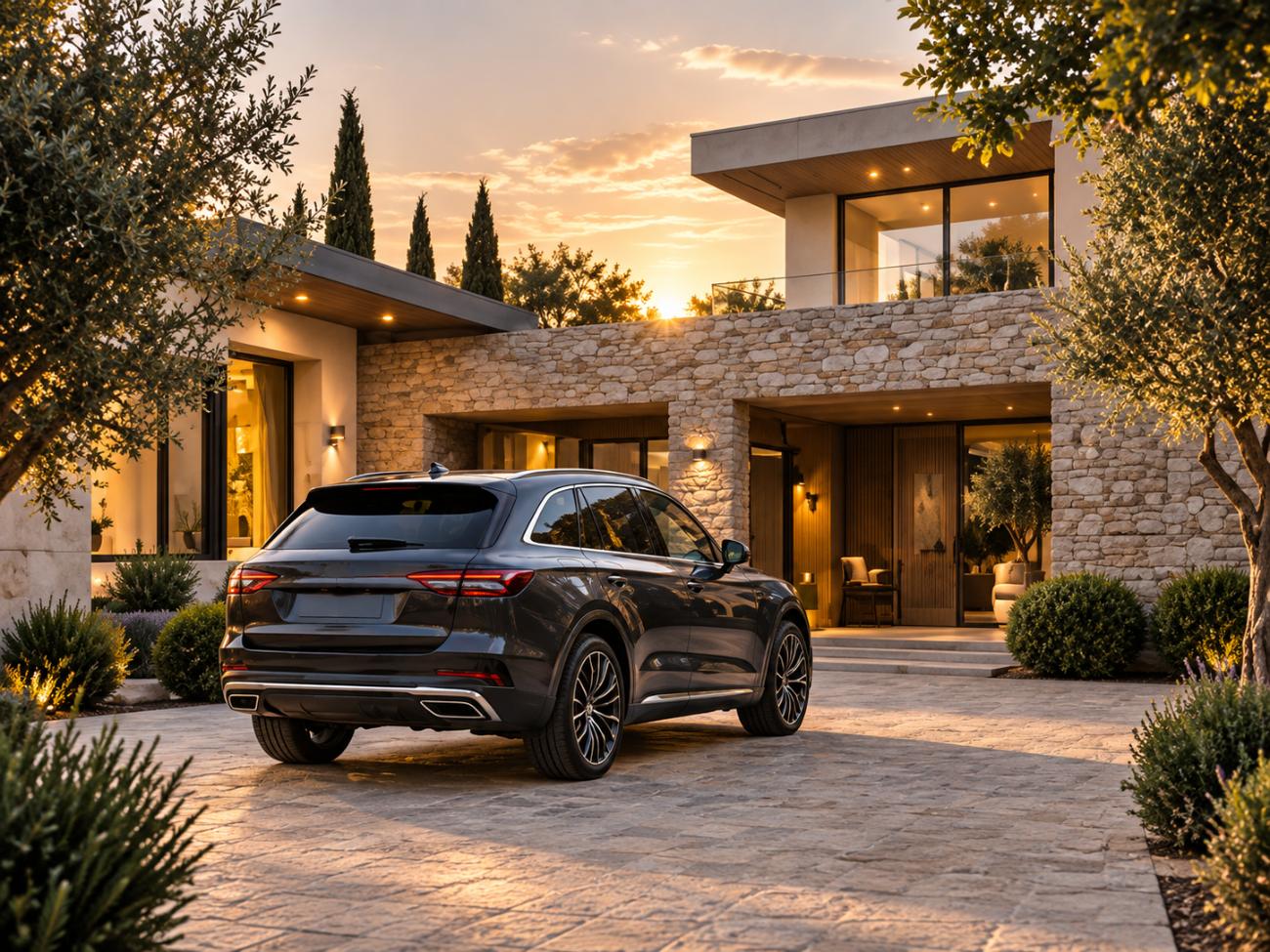 Premium auto bij een luxe villa in Zuid-Europa voor Corridor Valet Signature